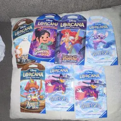 Disney Lorcana Booster Packs-Various Collections! Total 7 Sealed Packs! - Image 1