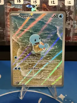 Squirtle 170/165 Illustration Rare Sv: Scarlet & Violet 151 Holo Pokemon TCG NM - Image 1