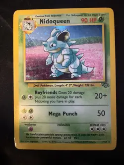 1999 POKEMON TCG #7/64 NIDOQUEEN-RARE HOLO JUNGLE - Image 1