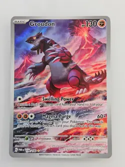Pokemon TCG Groudon Illustration Rare Paradox Rift 199/182 NM Condition - Image 1