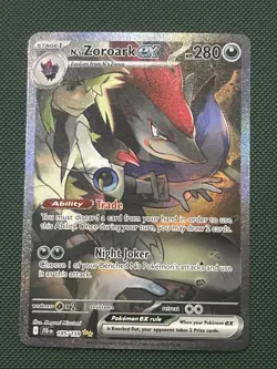 Pokemon TCG - N's Zoroark ex 185/159 SIR SV: Journey Together - Image 1