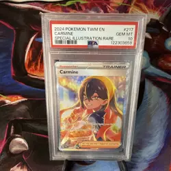 2024 POKEMON TWM EN-TWILIGHT MASQUERADE SPECIAL ILLUSTRATION RARE CARMINE PSA 10 - Image 1