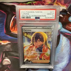 2024 POKEMON TWM EN-TWILIGHT MASQUERADE SPECIAL ILLUSTRATION RARE CARMINE PSA 10 - Image 2