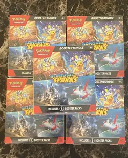 5 X Pokemon TCG Scarlet & Violet Surging Sparks Booster Bundle Sealed - Image 1