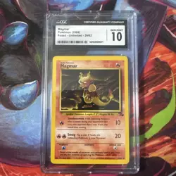1999 Pokemon Fossil Magmar 39/62 CGC 10 - Image 1
