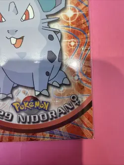 1999 Pokemon Topps Series 1 #29 Nidoran 2nd Print Blue Logo - LP/MP - Image 4