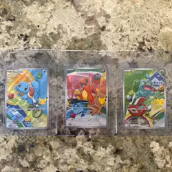 Pokemon TCG First Partner Illustration Collection Series 1 Kanto GEN 1 Starters - Image 1