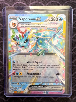 Pokemon TCG: Vaporeon ex 023/131 Sv: Prismatic Evolutions Holo - Image 1