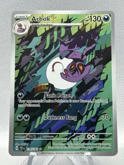 Pokemon TCG Arbok 176/162 Temporal Forces Holo Illustration Rare NM - Image 1