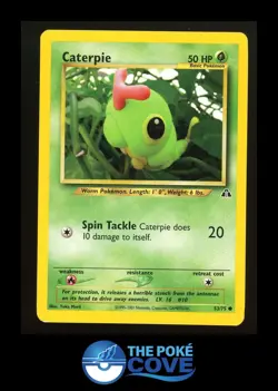 Caterpie 53/75 | Neo Discovery Unlimited | Pokemon | HP Edge Lift Yuka Morii - Image 1