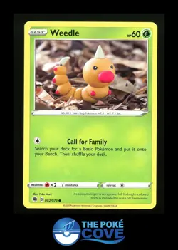 Weedle 002/073 | Champion's Path | Pokemon Common | NM Yuka Morii - Image 1