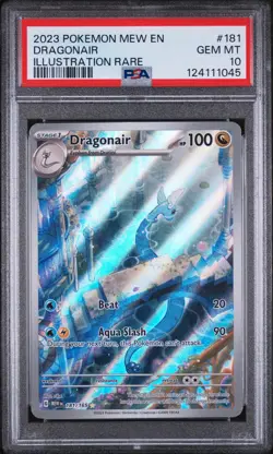 2023 POKEMON MEW EN-151 ILLUSTRATION RARE #181 DRAGONAIR PSA 10 - Image 1