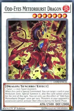 Odd-Eyes Meteorburst Dragon - LEDD-ENC31 - Common - 1st Edition - Lightly Played - Image 1