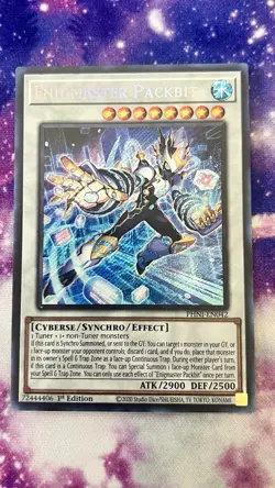 Yugioh! Enigmaster Packbit Secret Rare Near Mint 1st Edition PHNI-EN042 - Image 1