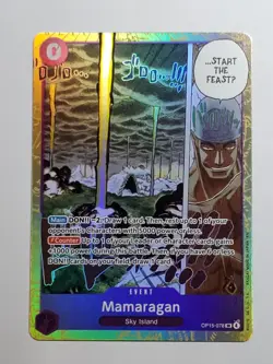 Mamaragan OP15-078 Sky Island Event Card Super Rare Holo Bandi One Piece Card - Image 1