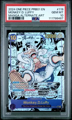 One Piece 2024 Monkey D Luffy Premium Best PRB01 Manga OP05-119 SEC PSA 10 MINT - Image 1