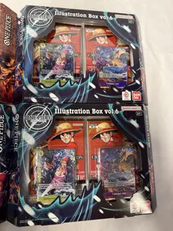 One Piece TCG Illustration Box Vol 5 and Vol 6 Lot Of 4 Factory Sealed BANDAI - Image 4