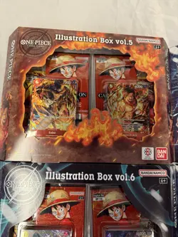 One Piece TCG Illustration Box Vol 5 and Vol 6 Lot Of 4 Factory Sealed BANDAI - Image 5