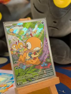 Pokemon Scraggy TCG Illustration Rare Holo Card SV White Flare 138/086 - Image 1