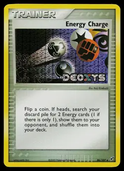 Pokemon Card - Energy Charge Deoxys 86/107 Reverse Holo Stamped - Image 1