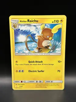 Alolan Raichu 17/30 - Pokemon Trainer Kit Card - MP - Image 1