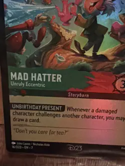 D23 Disney Lorcana Mad Hatter Promo Card Sealed In Original Packaging Brand New - Image 4