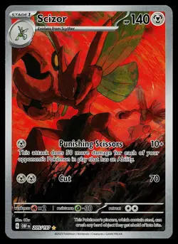 Pokemon Card - Scizor Obsidian Flames 205/197 Illustration Rare 2023 - Image 1