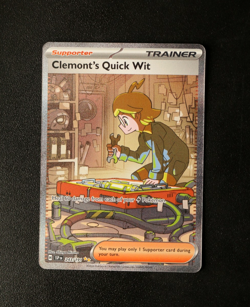 Pokemon Card TCG - Clemonts Quick Wit 243/191 - Surging Sparks - SIR - NM ⭐ - Image 1
