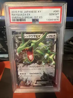 PSA 10 Rayquaza EX 061/078 RR XY6 Emerald Break Pokemon Card Japanese 2015 GM - Image 1