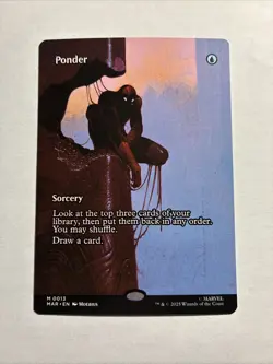Ponder (Borderless) - Marvel Universe Eternal MTG Plus Bonus Rare!!! - Image 1