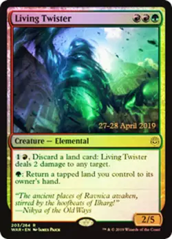 1 x Living Twister - Foil - Prerelease Promo - War of the Spark - Light Play - M - Image 1
