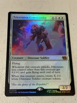 mtg foil Triceraton Commander, TMNT, unplayed - Image 1