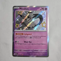 Mimikyu 160/091 Paldean Fates NM Pokemon Card – Shiny Rare - Image 1