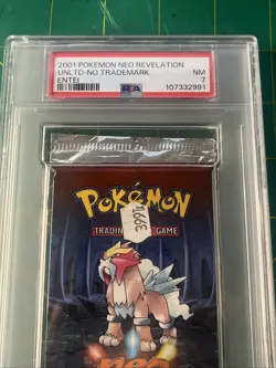 Pokemon Neo Revelation Unlimited Booster Pack Factory Sealed 2001 PSA 7 Entei - Image 3