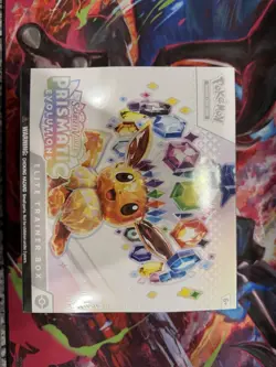 Pokemon Prismatic Evolutions Elite Trainer Box Eevee small tear - Image 2