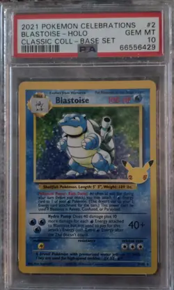 PSA 10 Blastoise Holo - Pokemon Celebrations Classic Collection [2/102] - Image 1