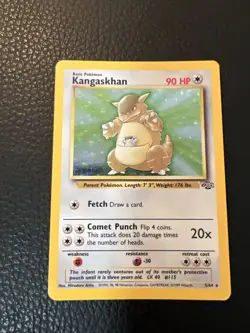 # Pokemon TCG Kangaskhan Jungle 5/64 Holo Unlimited Holo Rare Vintage 1999 LP+ - Image 1