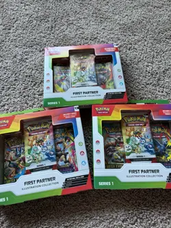 3x Pokemon First Partner Series 1 Illustration Box - Ready to Ship! 🚚✅ - Image 1