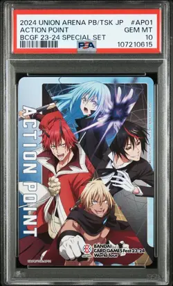 Union Arena PSA 10 Gem Mint Tensatsu Action Point Card - Image 1