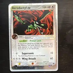 Pokemon TCG Aerodactyl ex 94/100 EX Sandstorm Holo English 100 HP - Image 1