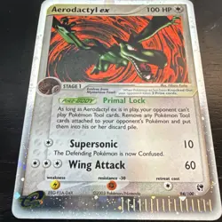 Pokemon TCG Aerodactyl ex 94/100 EX Sandstorm Holo English 100 HP - Image 3