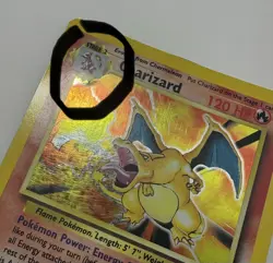 1999 Pokemon Charizard Base Set 4/102 WoC Rare Print Error Holo Bubble - Image 3