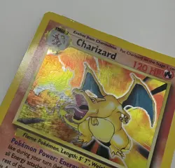 1999 Pokemon Charizard Base Set 4/102 WoC Rare Print Error Holo Bubble - Image 4
