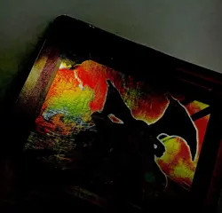 1999 Pokemon Charizard Base Set 4/102 WoC Rare Print Error Holo Bubble - Image 5