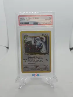 2000 Pokemon Neo Genesis Lugia 9/111 Holo PSA 8 NM-MT - Image 1