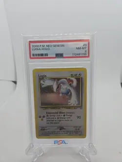 2000 Pokemon Neo Genesis Lugia 9/111 Holo PSA 8 NM-MT - Image 3
