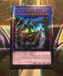 DARK MAGICIAN THE DRAGON KNIGHT * QUARTER CENTURY SECRET RARE RA03-EN268 YUGIOH! - Image 1