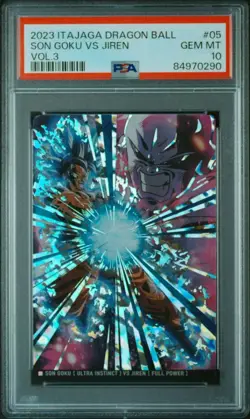 Son Goku vs Jiren Dragon Ball Bandai PSA10 Card Gem Mint 10 - Image 1