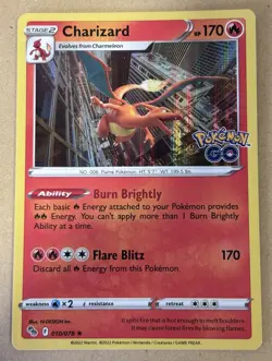 Pokemon TCG Pokemon Go Charizard Holo Rare 010/078 NM/M condition - Image 1