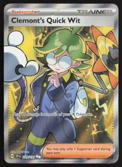 Clemont's Quick Wit 229/191 Ultra Rare Surging Sparks Pokemon Near Mint - Image 1